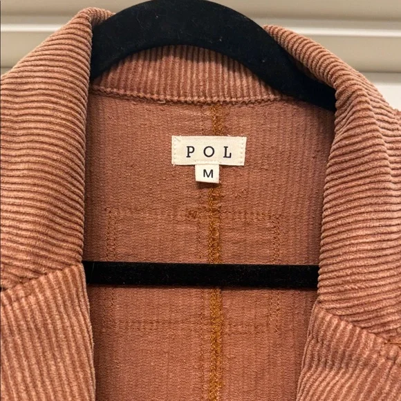 POL Brown Corduroy Patch Pocket Blazer with Applied Patches - Picture 2 of 4